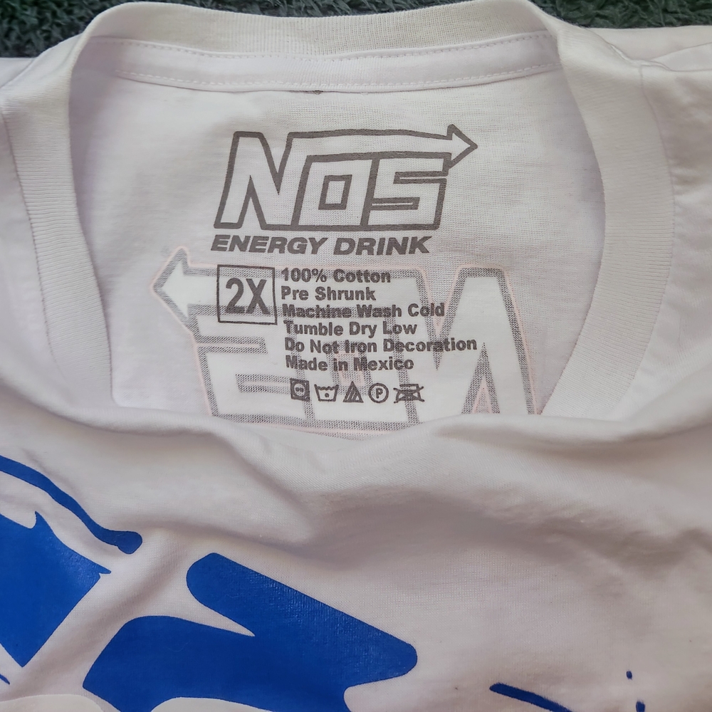 White and Blue Men's Short Sleeve Tee